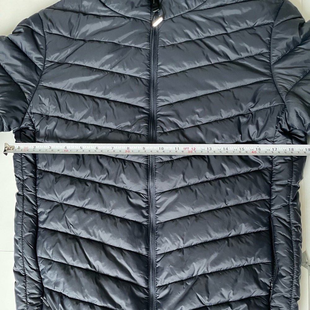 J.STYLE puff light jacket with hood navy size M - Picture 6 of 11